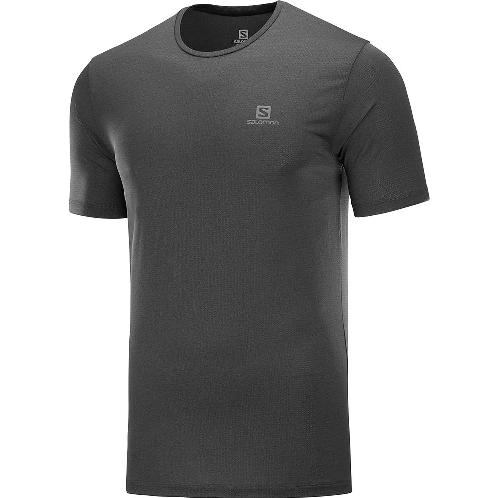 Camisetas Salomon Hombre Negras - Salomon Argentina AGILE TRAINING M,619047-MDR